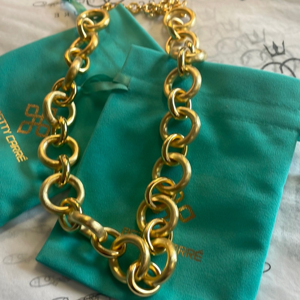 Gold link necklace 18kt dipped by Betty Carre